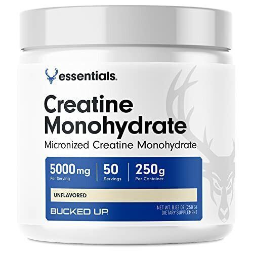 Bucked Up Creatine Monohydrate 250g – 2 Pack, 50 Servings Each, Exp 04/2028