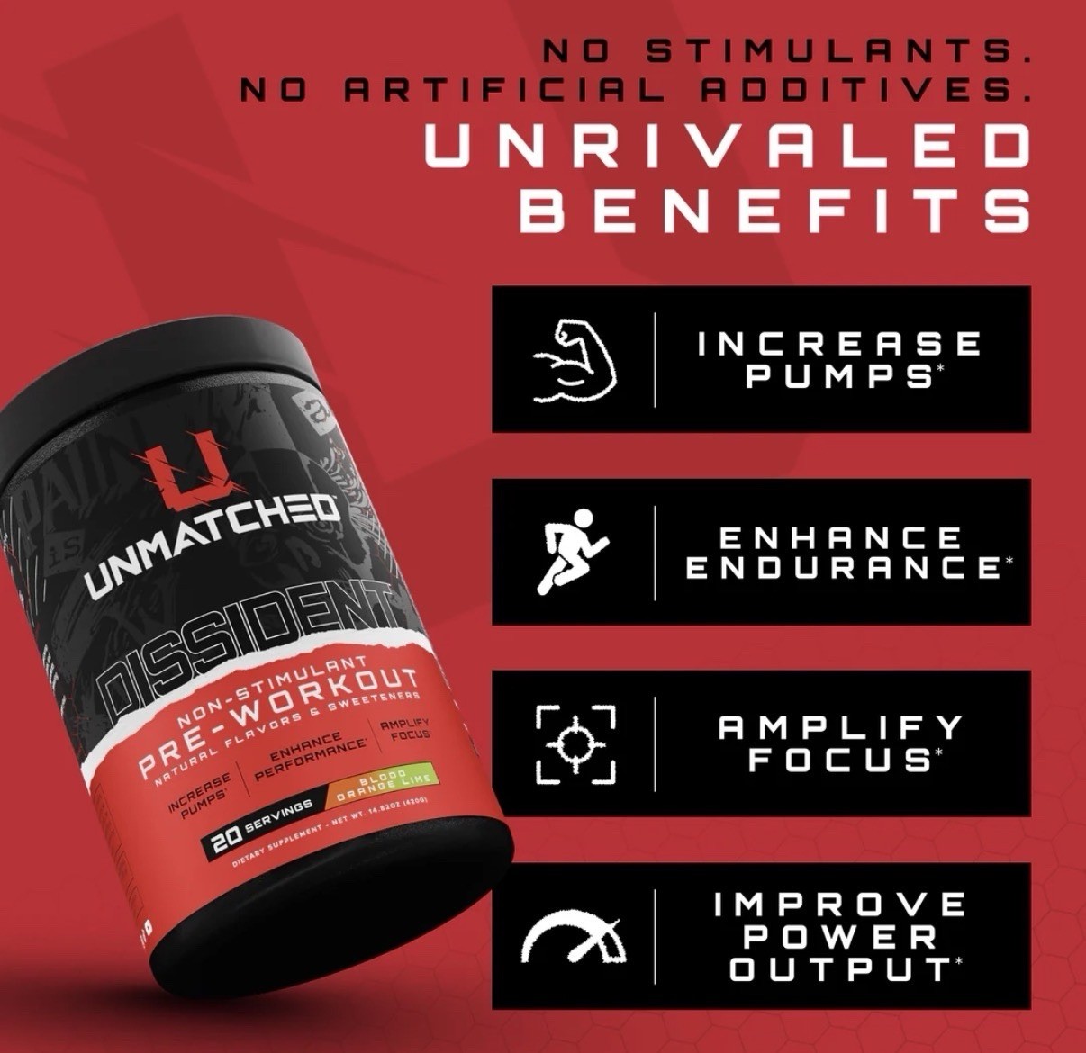 Unmatched Supps Dissident Strawberry Colada