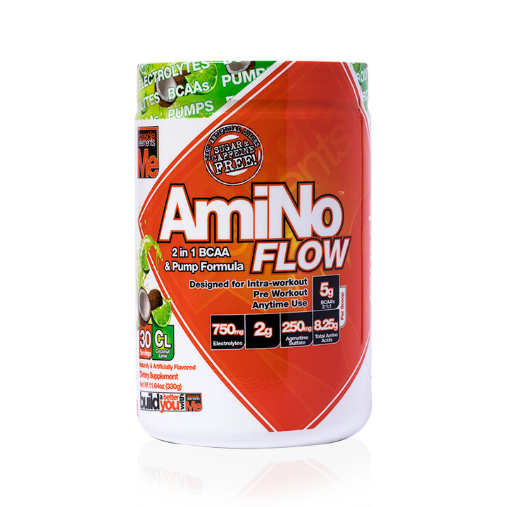 Muscle Elements Amino Flow BCAA 2:1:1 Electrolytes COCONUT LIME (30 Servings)