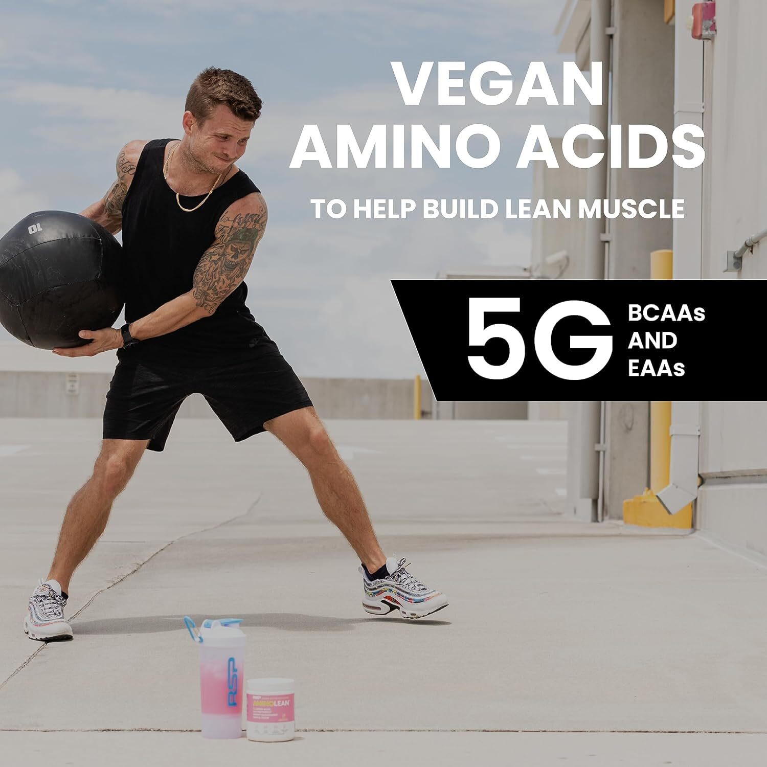 AminoLean Pre Workout Powder, Energy VEGAN Aminoacids, Weight Mgt, Mental Focus