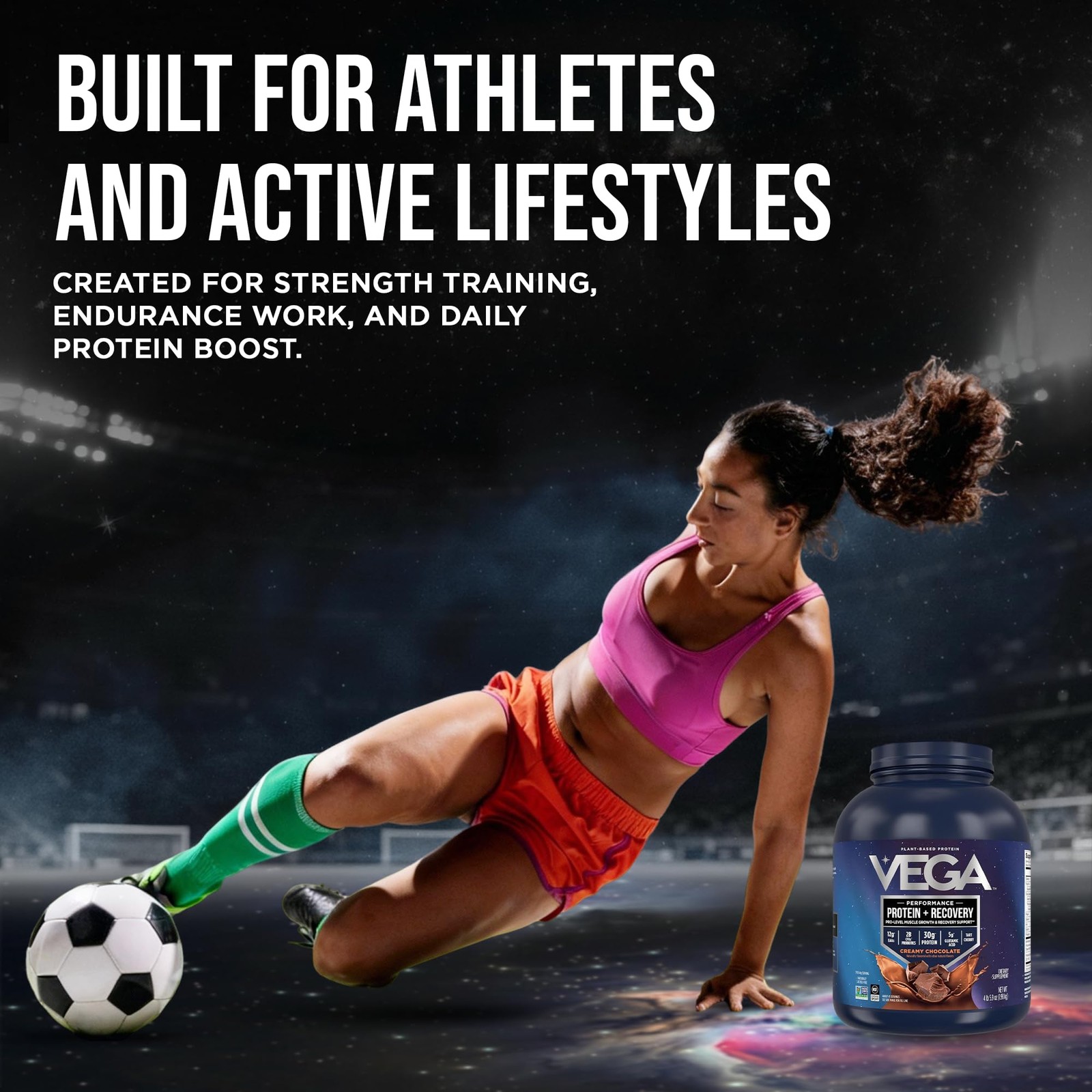 Vega Sport Vegan Protein Powder + Recovery 30g Plant Based Protein per Servi…