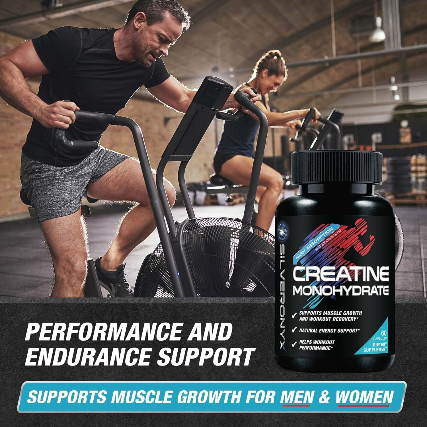 Fast-Absorbing Creatine Monohydrate 3000mg Capsules – Boost Strength & Power