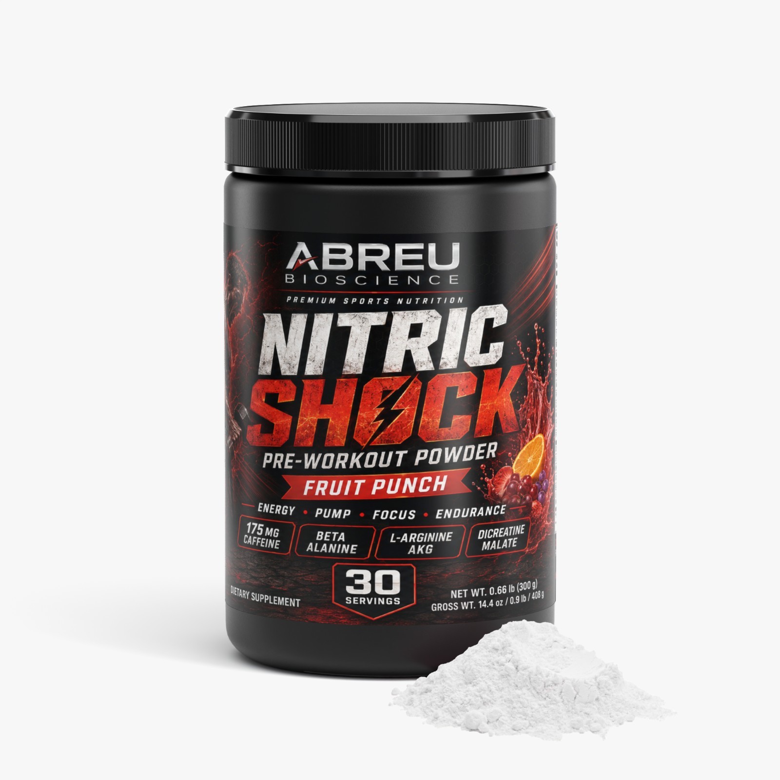 Nitric Shock Pre-Workout Powder (Fruit Punch)