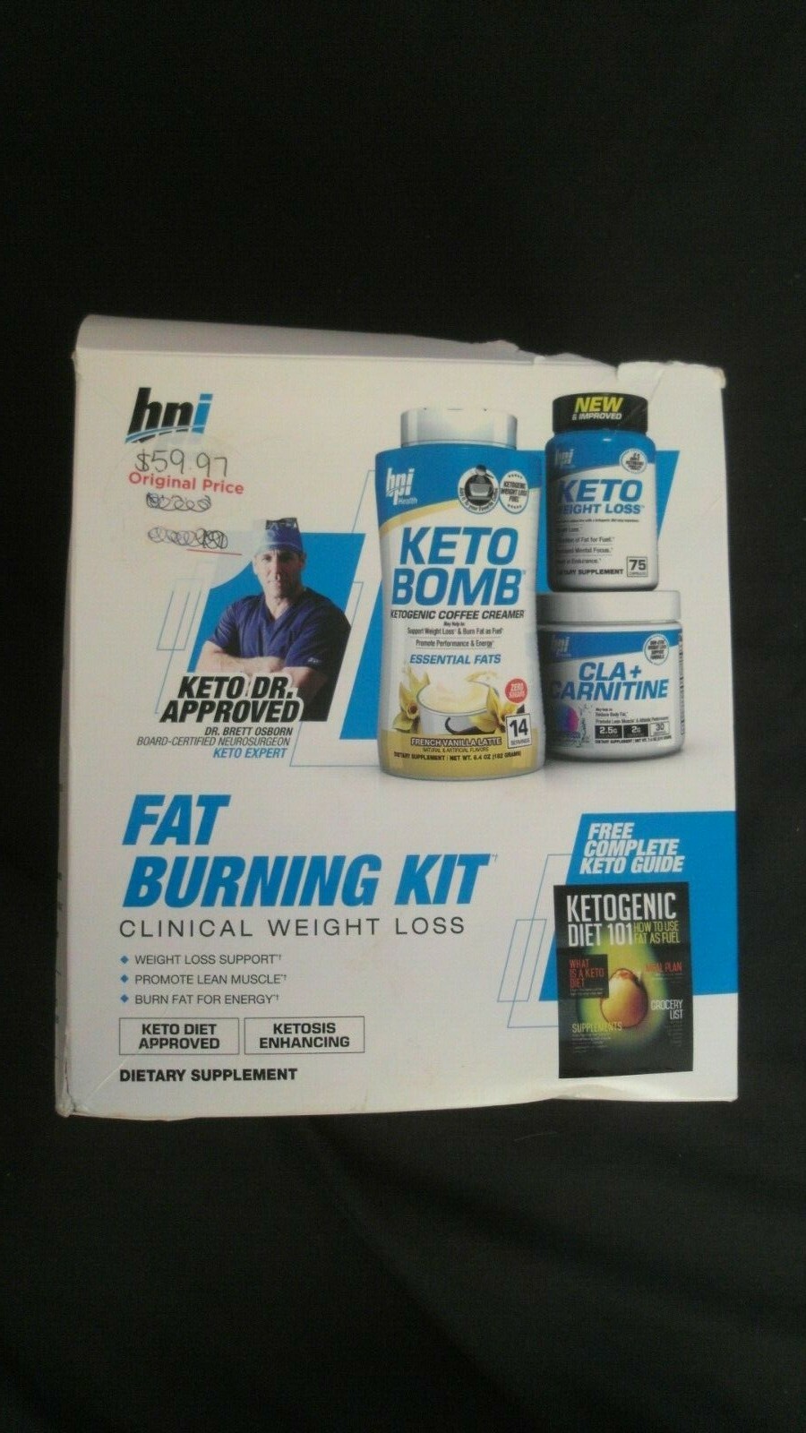 BPI Sports Fat Burning Kit Clinical Weight Loss Keto Bomb CLA + Carnitine *O