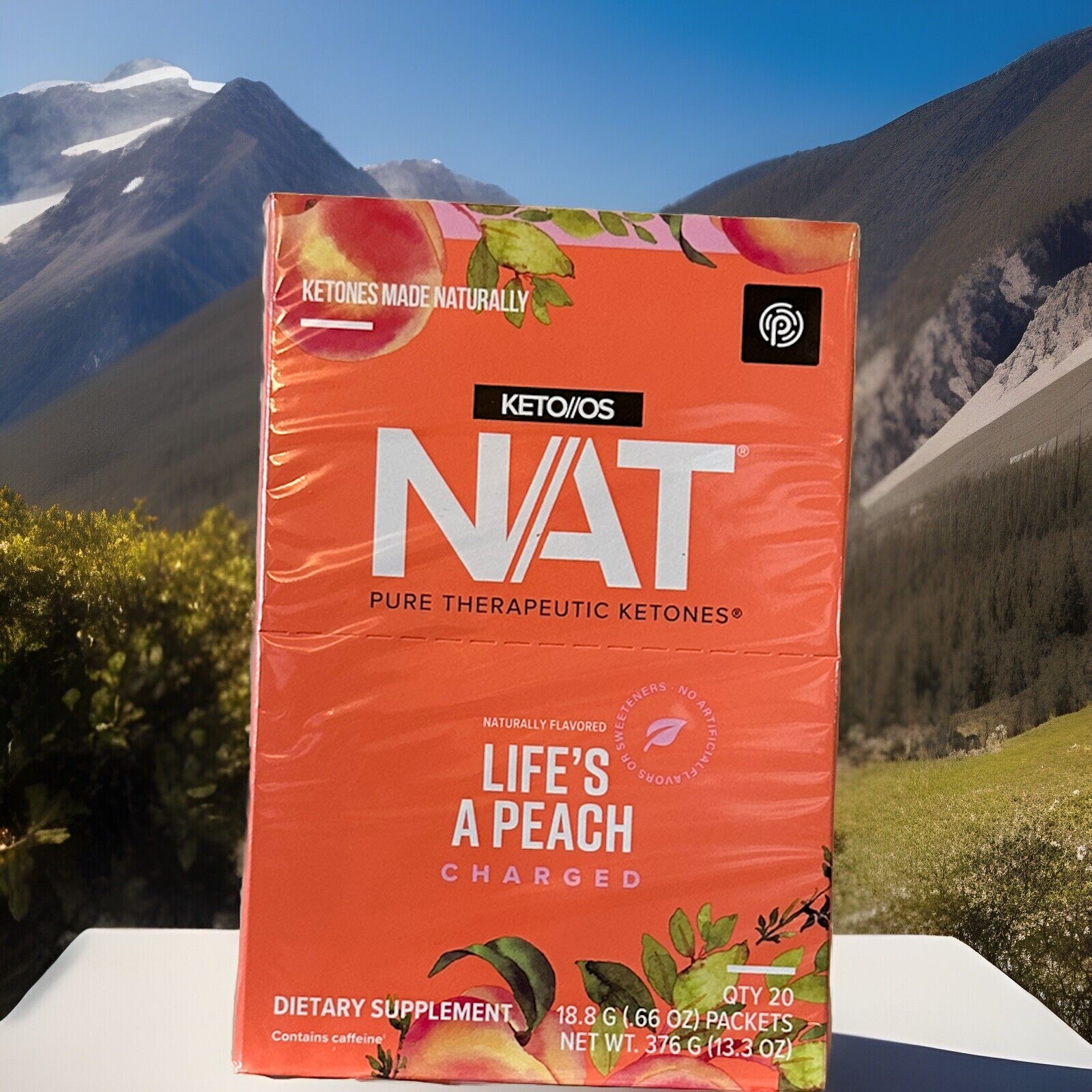 PRUVIT KETO OS NAT Flavor (Life’s a Peach ) Charged 20Packs Free Shipping!!