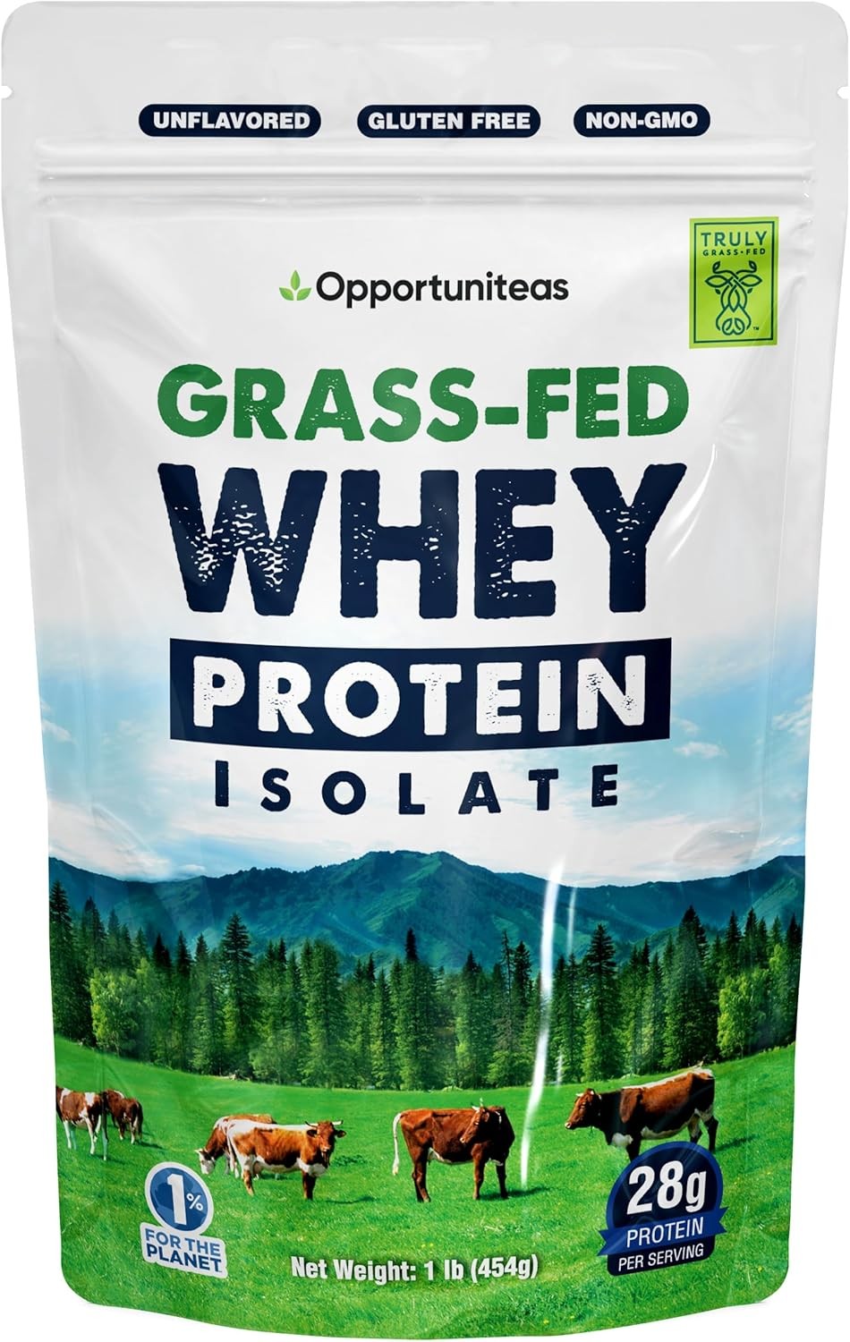 Opportuniteas Grass Fed Whey Isolate Protein Powder – 1 Pound (Pack of 1)