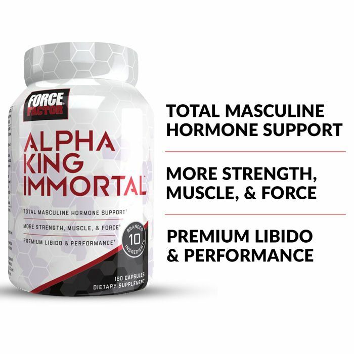 Force Factor Alpha King Immortal, Strongest Testosterone Booster, Muscle Builder