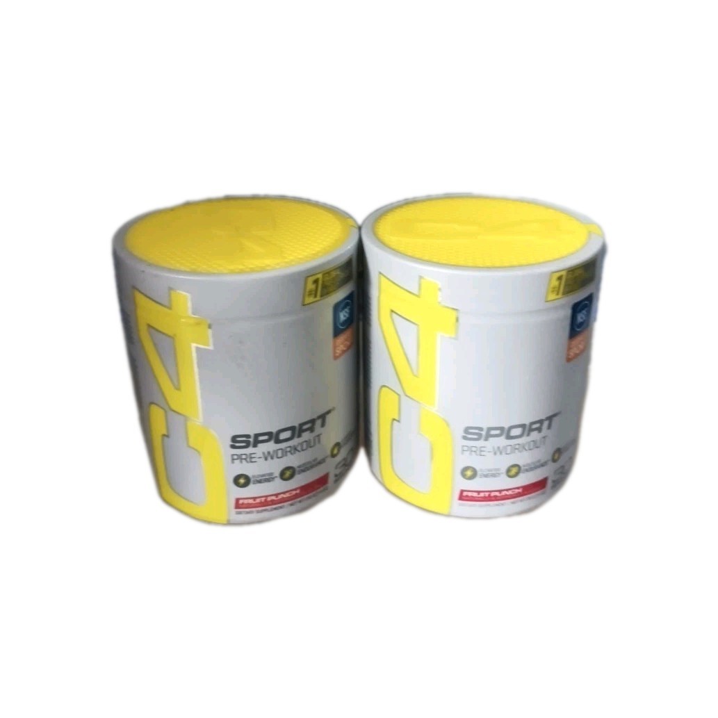 2 Cellucor C4 Sport Pre-Workout Powder Fruit Punch 30 Servings Exp 04/30/2026