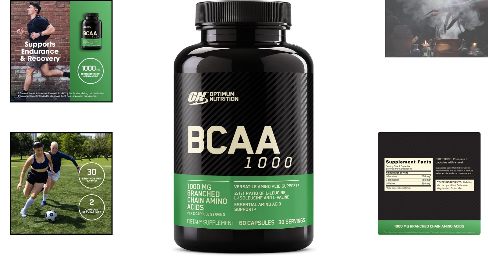 Instantized BCAA Capsules 1000mg – Keto-Friendly Essential Amino Acids, 60 Count