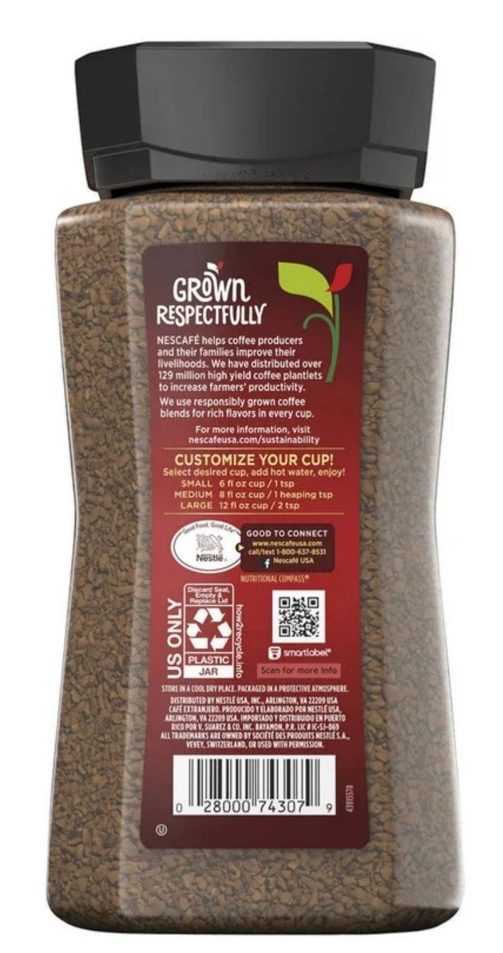 NESCAFE Taster’s Choice House Blend Instant Coffee 14 oz, EXP 03/2027