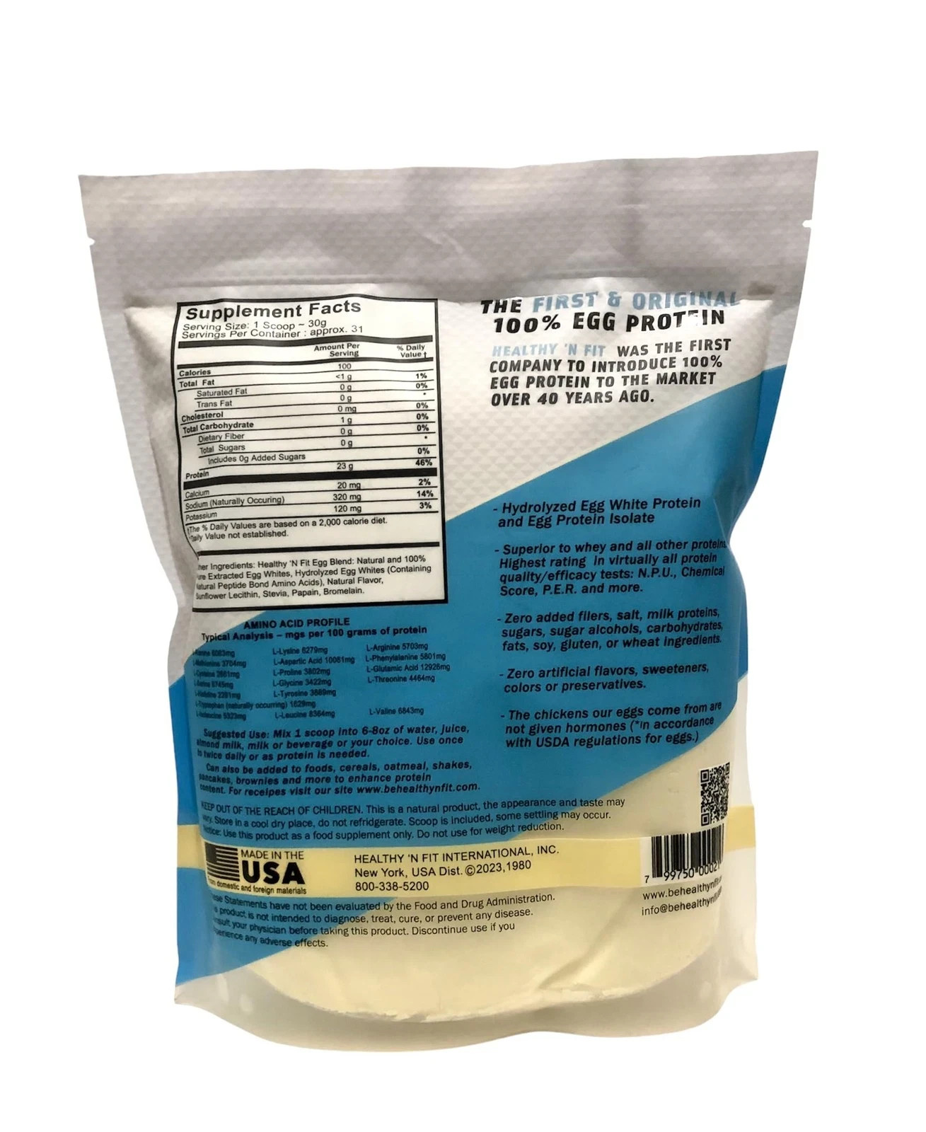 Healthy ‘N Fit 100% Egg Protein- Vanilla Ice Cream 2lb 100% Egg White Protein…
