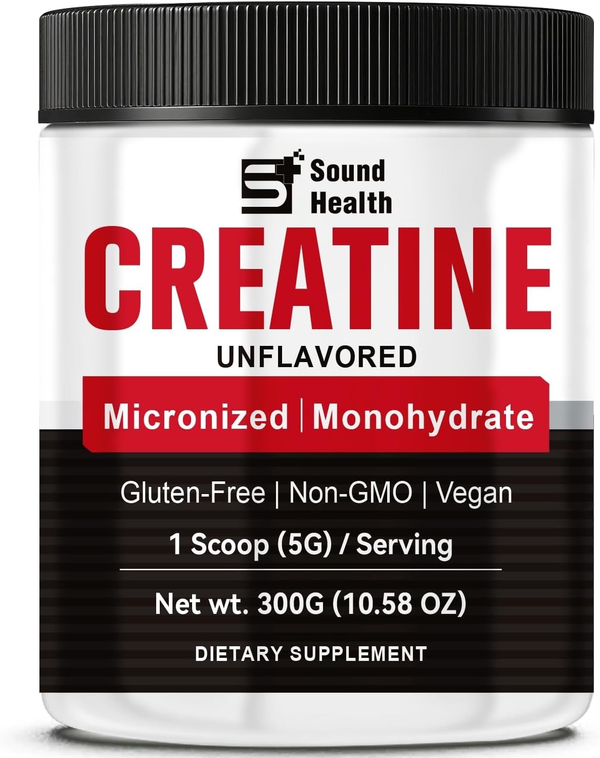 30-Day Supply of Pure Creatine Monohydrate – 300g Micronized, Easy to Dissolve