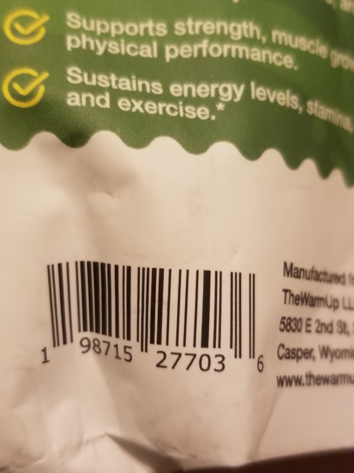 The Warm Up Creatine MONOHYDRATE GUMMIES Exp 2/27