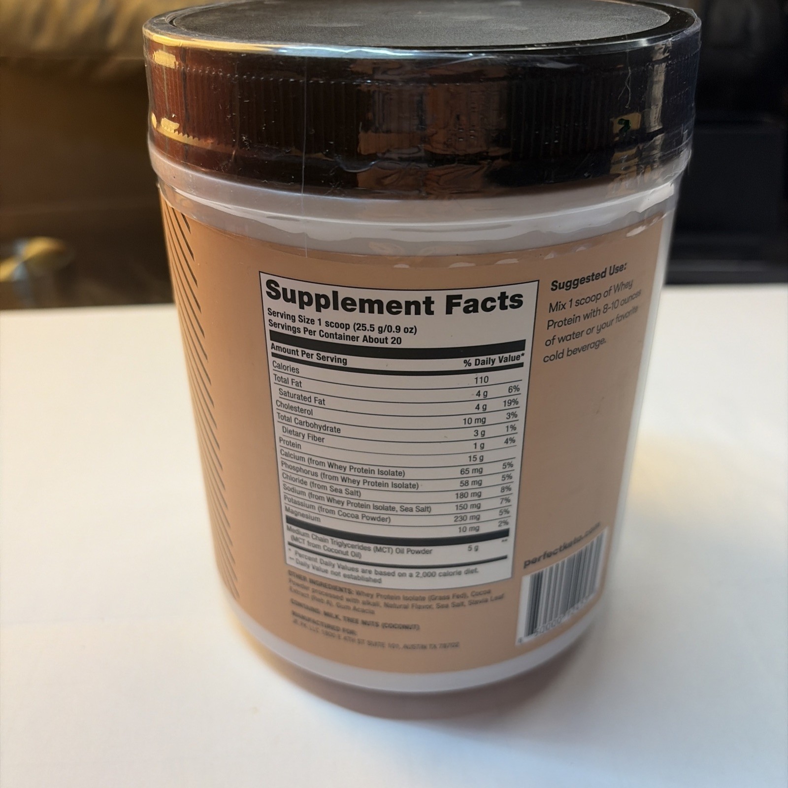 Perfect Keto Pure Whey Protein Powder Isolate Delicious 100% Grass Fed Meal Repl