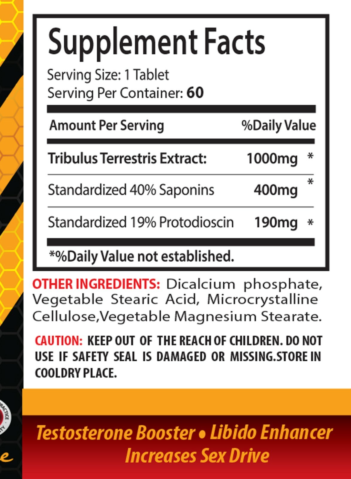 tribulus extract – TRIBULUS TERRESTRIS – Strength 180 Tablets 3 Bottles