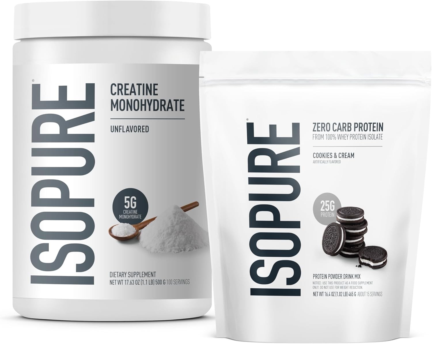 Isopure Zero Carb 100% Pure Whey Isolate Protein Powder, Lactose Free, Gluten Fr