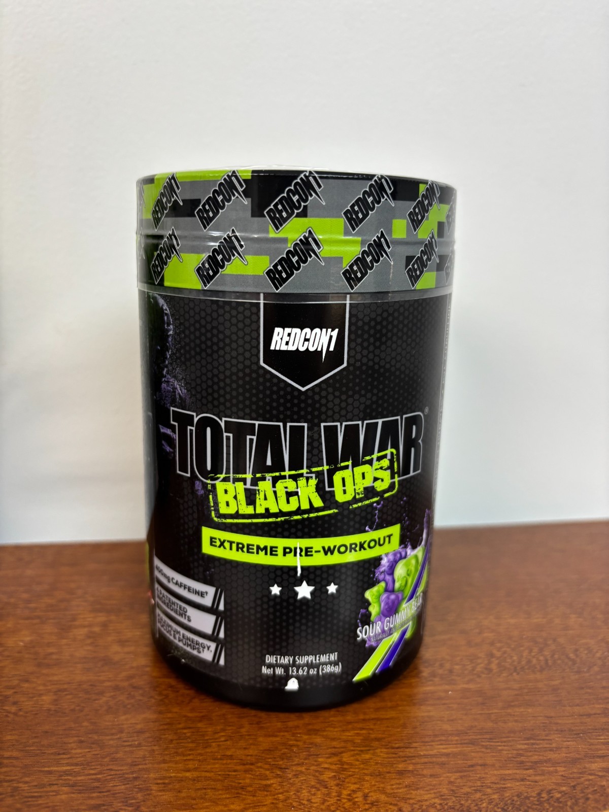 REDCON1 TOTAL WAR BLACK OPS Extreme Preworkout Sour Gummy Bear