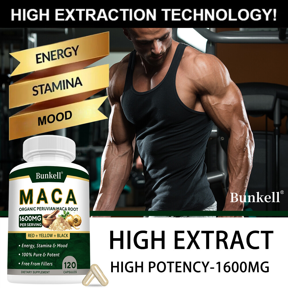 Organic Maca Capsules – Peruvian Naturals Maca Root Powder for Men & Women