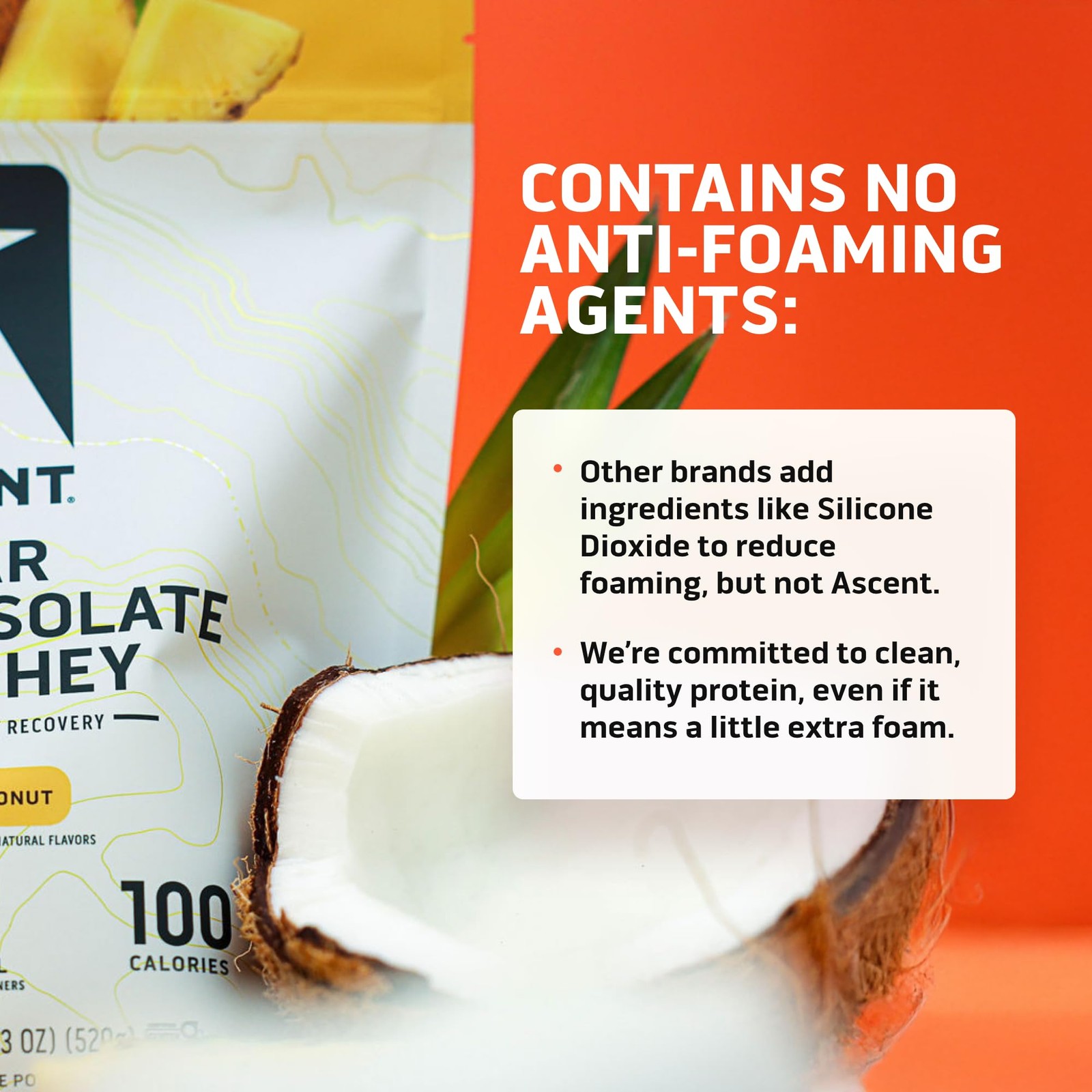 Ascent 100% Clear Whey Protein Powder – Post Workout Whey Protein Isolate, Zero