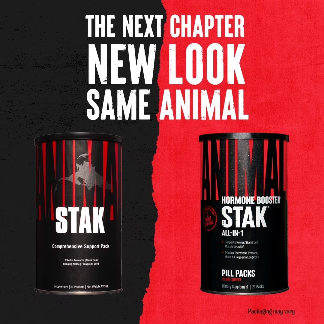 Animal Stak Natural Hormone Booster with Tribulus, Agmapure and Astapure 21 Pack
