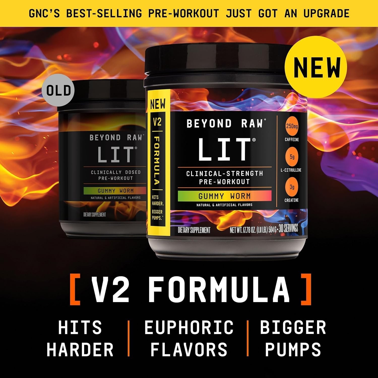 Pre Workout Powder L-Citrulline Creatine Energy Gummy 30 Servings