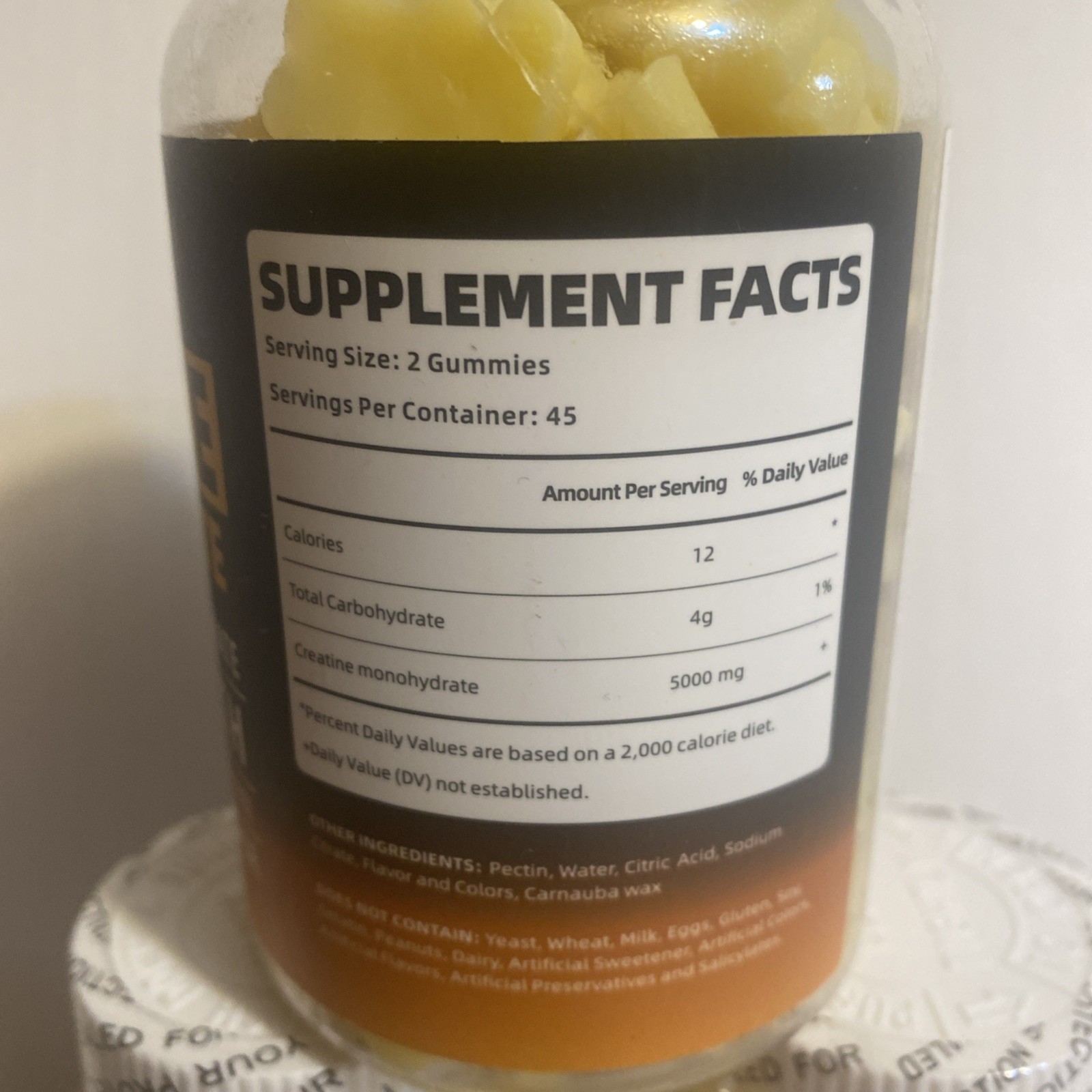 Happyummmm Creatine Monohydrate Gummies. 3 Bottles. Pineapple Flavor. 90 Count