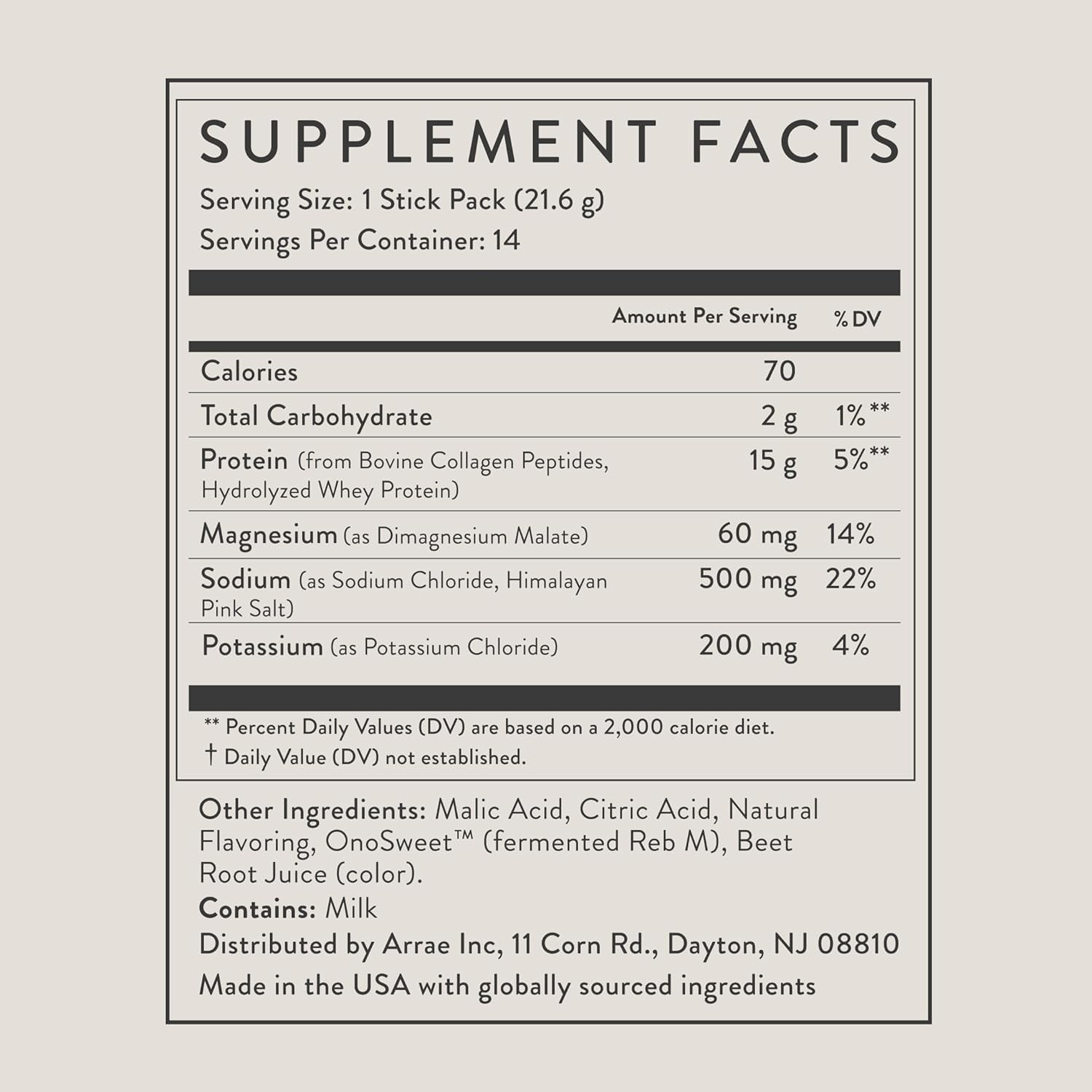 Arrae Clear Protein – Natural Supplement, 10.65 Ounce (Pack of 1)