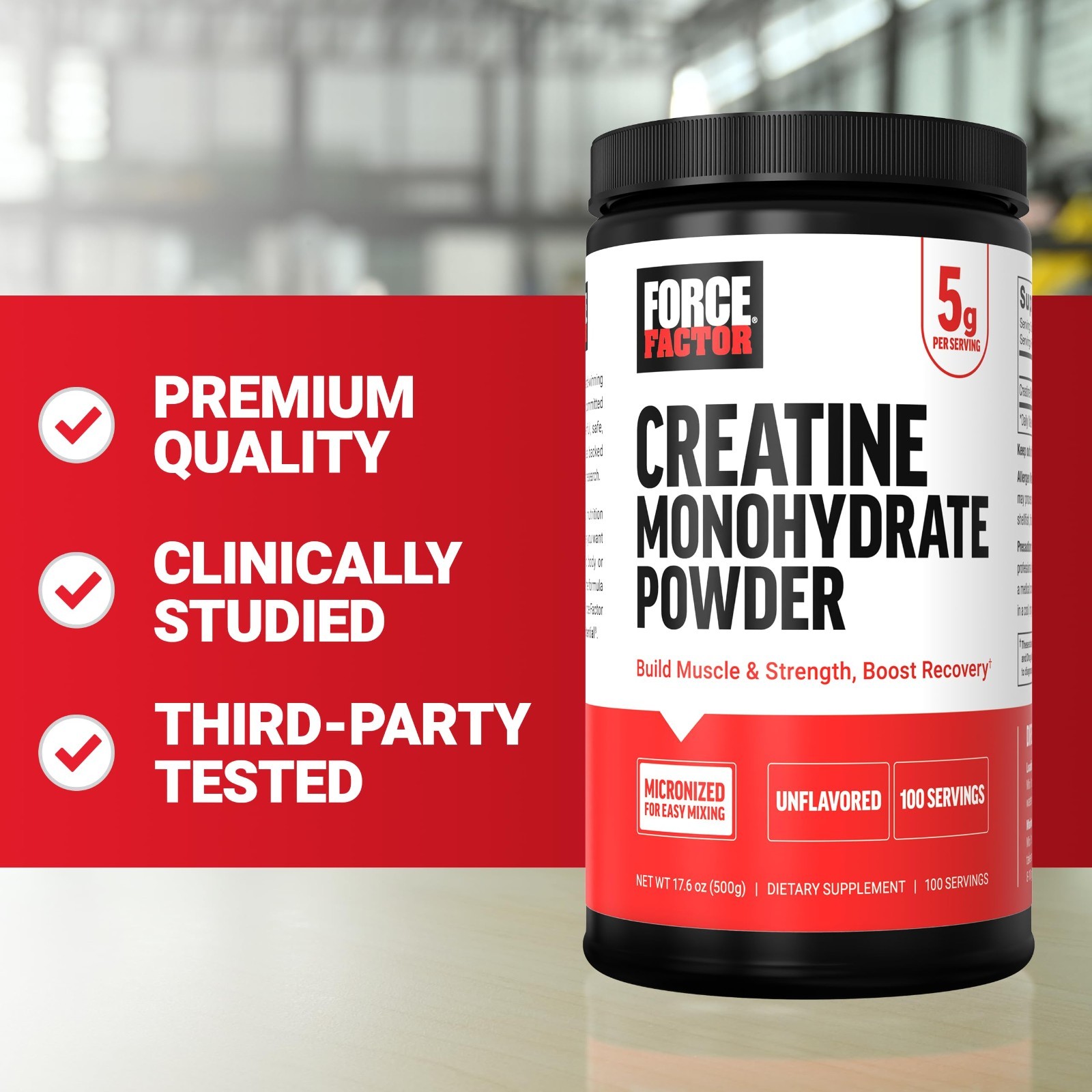 Micronized Creatine Monohydrate Powder 5g – Muscle Growth, Strength & Recovery,