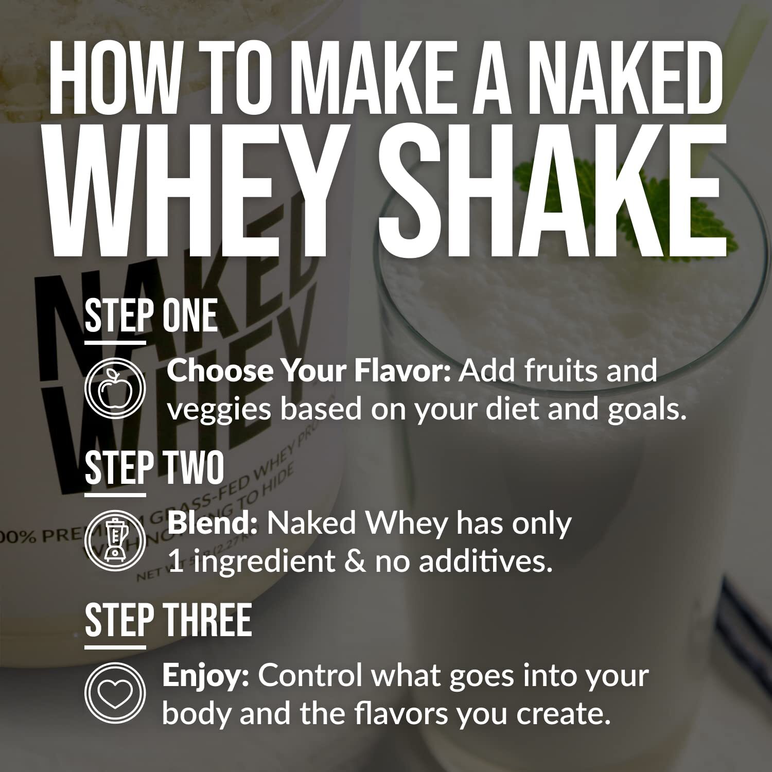 5LB 100% Grass Fed Unflavored Whey Protein Powder Only 1 Ingredient, Undenatured