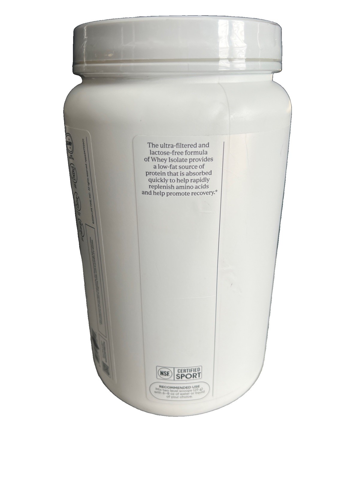 LTH Flex Whey Isolate Protein Naturally Flavored Vanilla Lactose-Free 1.65 LB