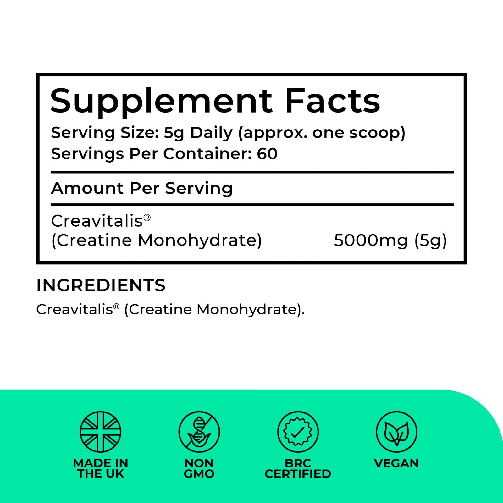 Creatine Monohydrate Powder 300g – Micronised, Vegan, Muscle Growth & Recovery,