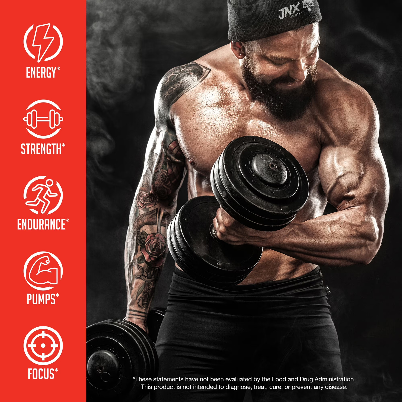 JNX Sports® the Curse Pre Workout Powder Orange Mango Pre Workout Mix for Energy