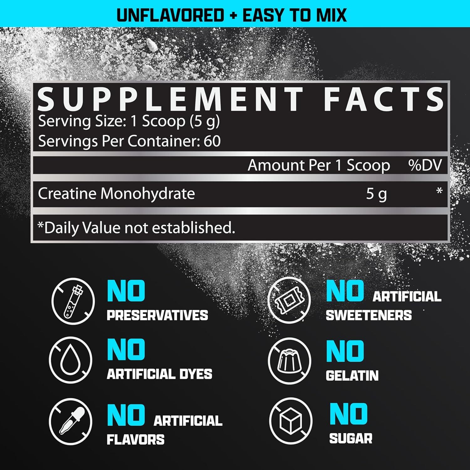 Nutrex CREATINE Monohydrate Powder Micronized Unflavored 60 Servings 300 Grams