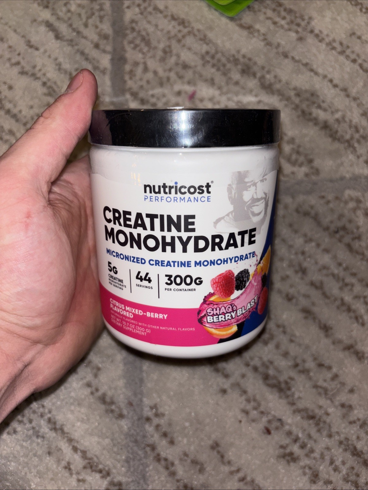 Nutricost Creatine Monohydrate Powder (300g) (Shaq citrus mixed berry) limited