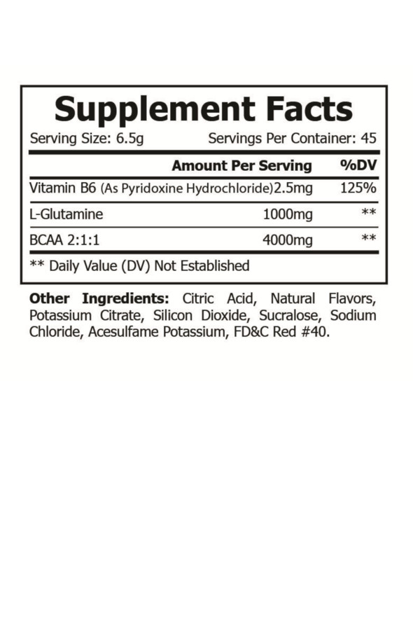 BCAA Recover & Fat Burner Metabolism Support Primelife 45 Servings Fruit Punch