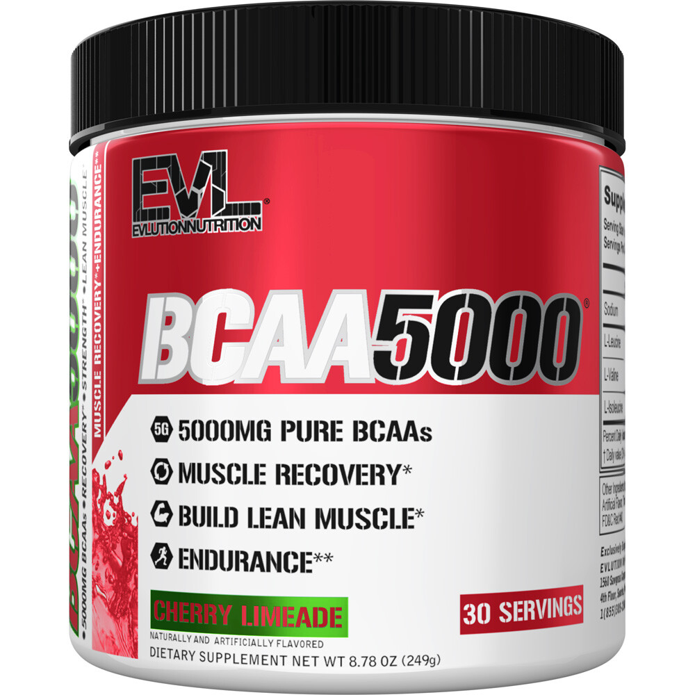EVL Evlution Nutrition BCAA 5000 30 Servings Build Muscle – ALL Flavors & Sizes
