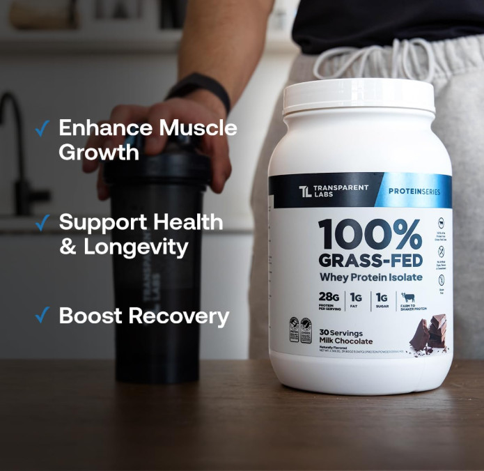Transparent Labs Grass-Fed Whey Isolate, French Vanilla, 30 Servings