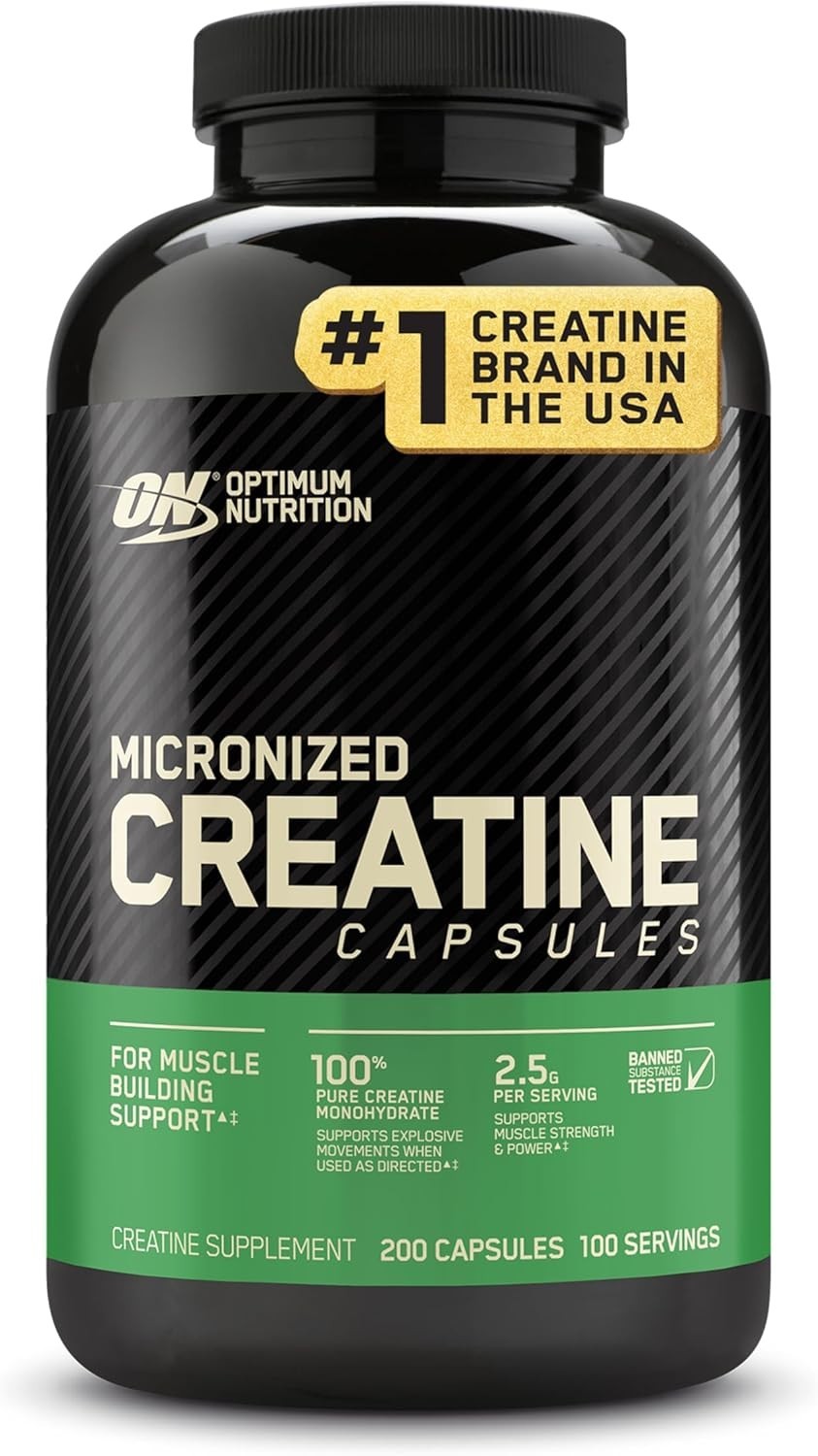 Pure Micronized Creatine Monohydrate Capsules, 2500mg – Keto Friendly, 200 Count