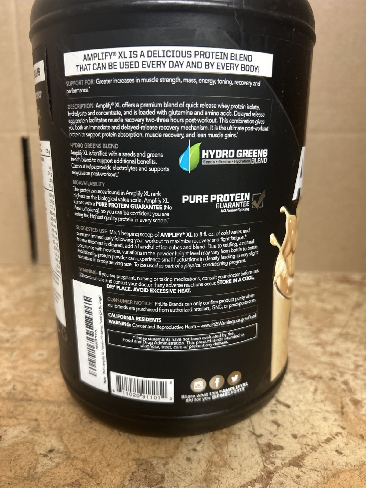 AMPLIFY XL Protein Matrix Muscle-Strength Recovery Cinnamon Toast 24 Serve