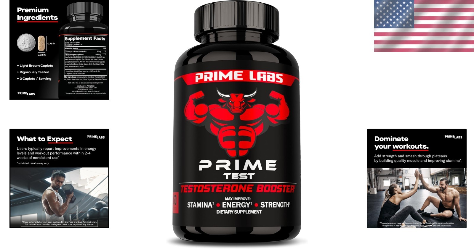 Keto-Friendly Men’s Testosterone Booster – Stamina & Muscle Growth – 60 Count