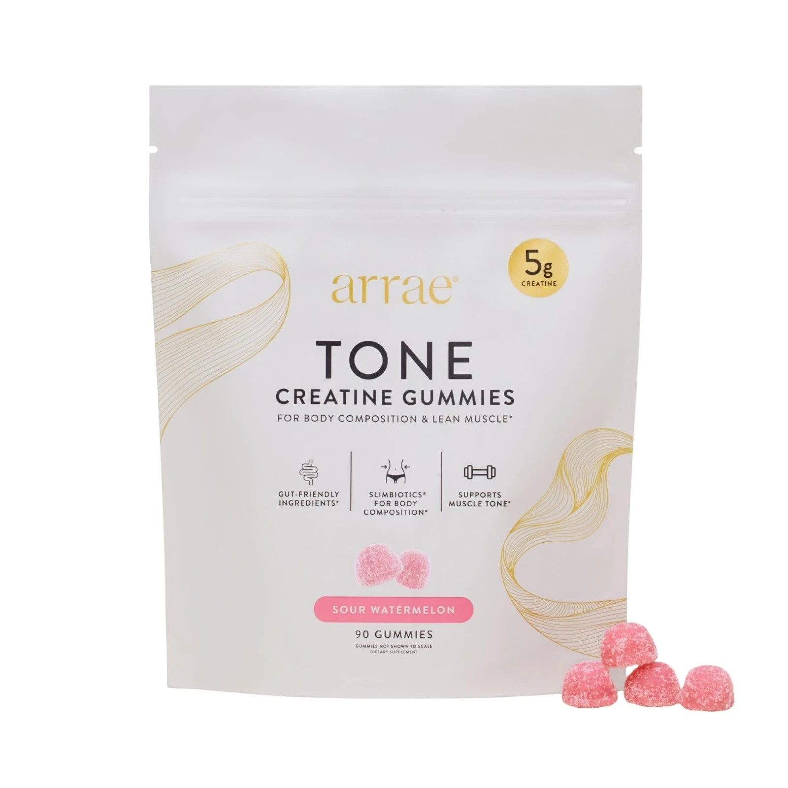 Arrae Tone Gummies – Creatine Monohydrate 5g for Women – Support Lean Muscle,…