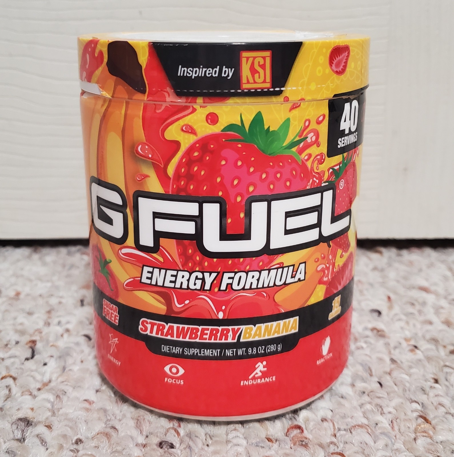 GFuel KSI Inspired Strawberry Banana DISCONTINUED EXCLUSIVE TUB