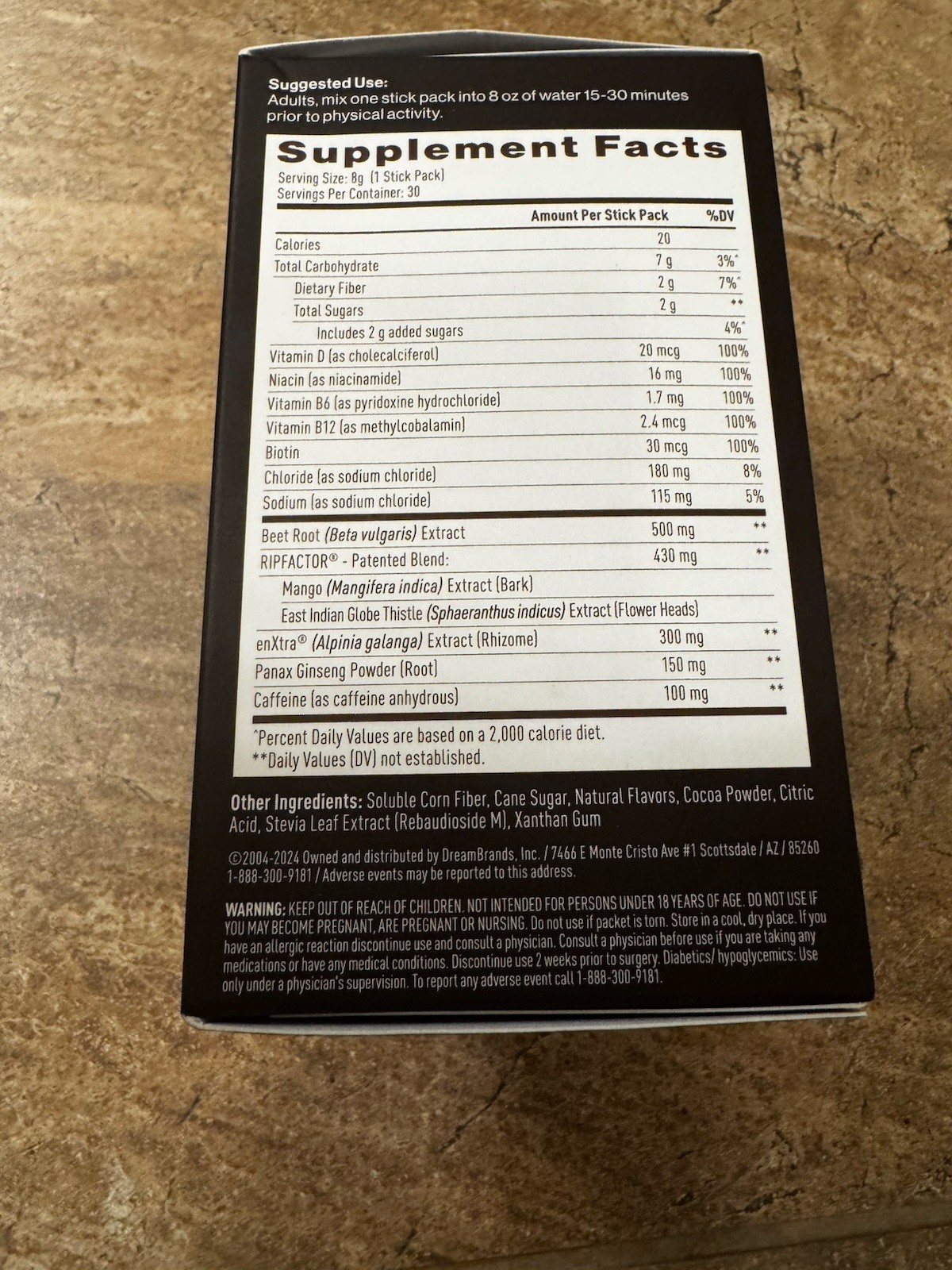 M Drive Accelerate Pre Workout Mix Berry, 30 Packs Strength Endurance Hydration