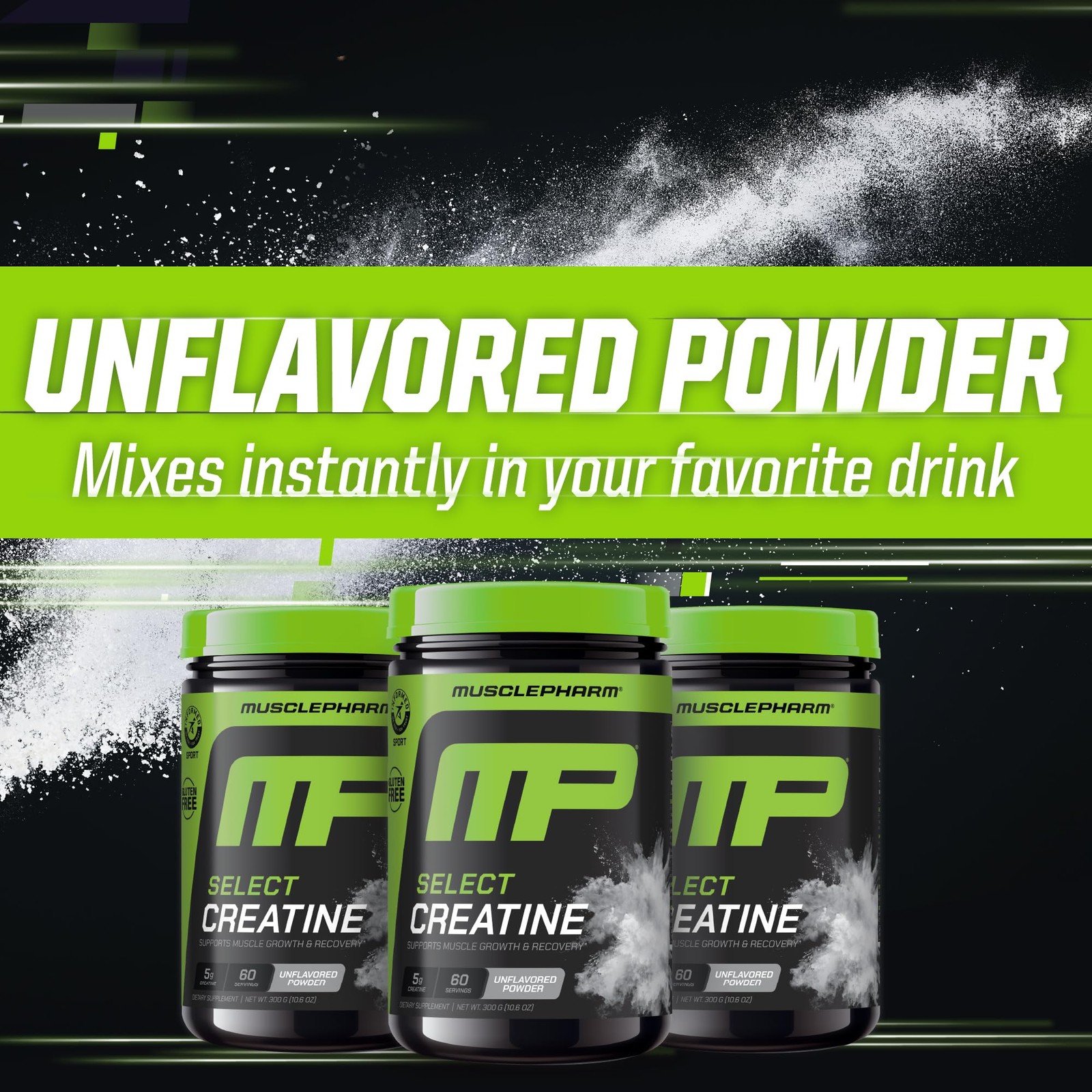 MusclePharm Creatine Monohydrate Powder, Pre Workout Muscle Builder & Post Wo…