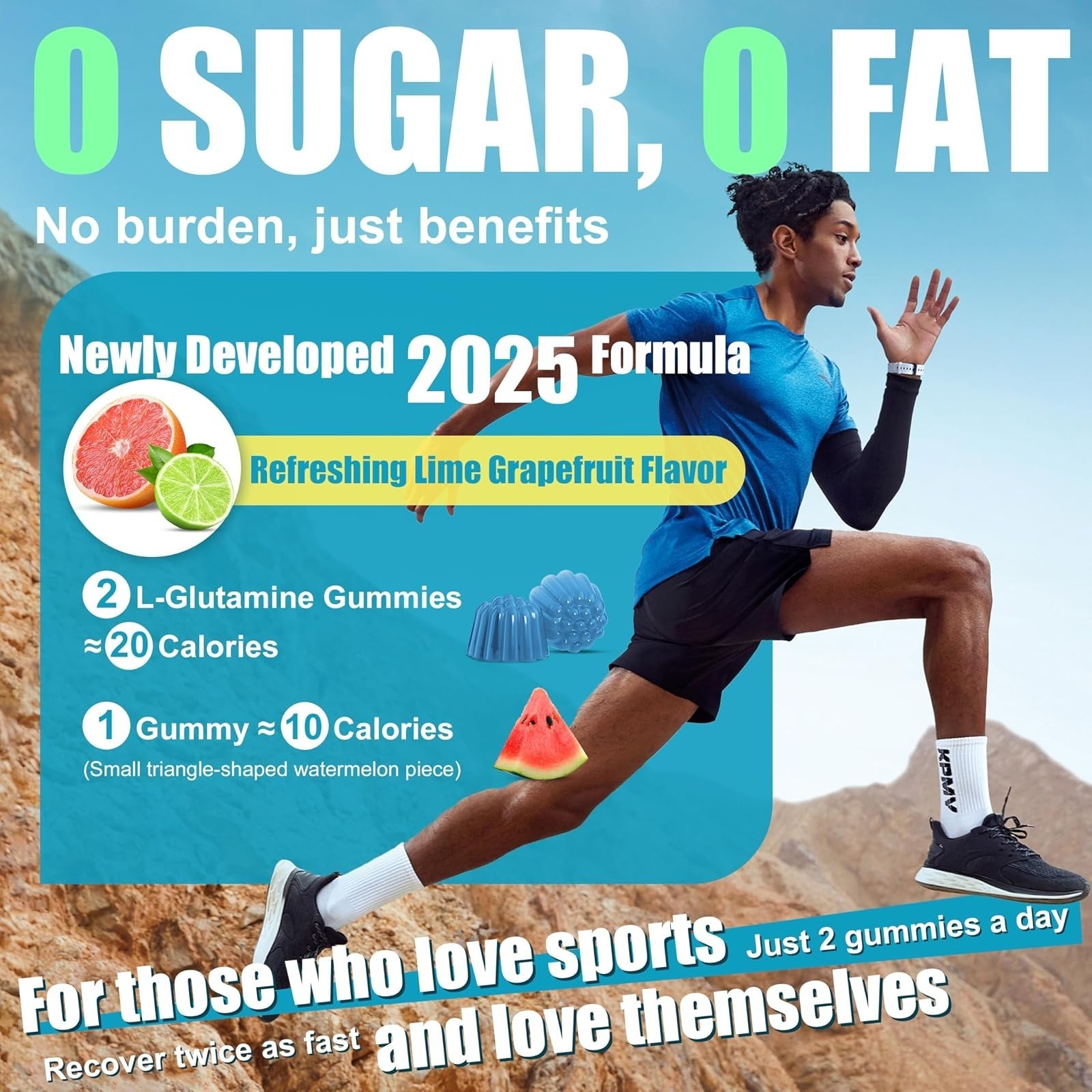 inGreens L-Glutamine Gummies 1000mg 60 Count | Muscle Recovery Support