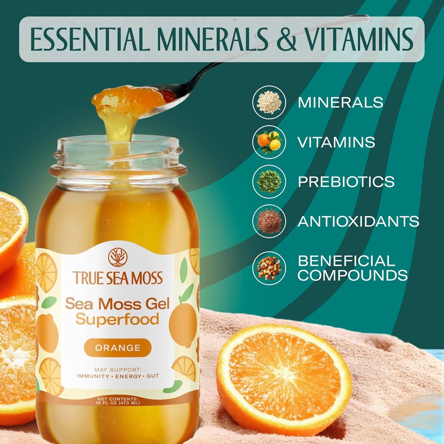 Sea Moss Gel – Made in USA – Wildcrafted Seamoss, Fresh Fruits & Jarred Veget…