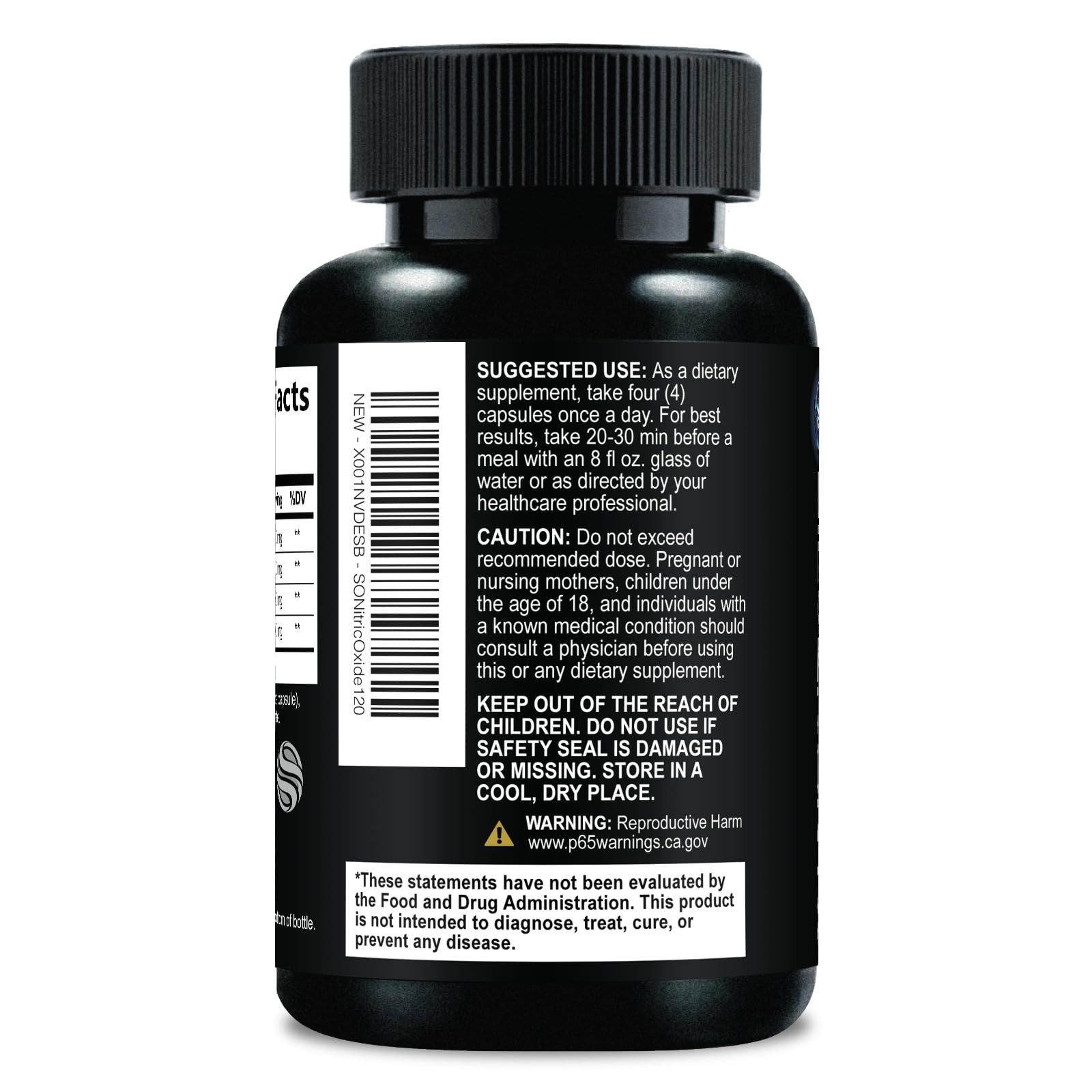 Extra Strength Nitric Oxide Booster – 3X 120 Count (Pack of 1)