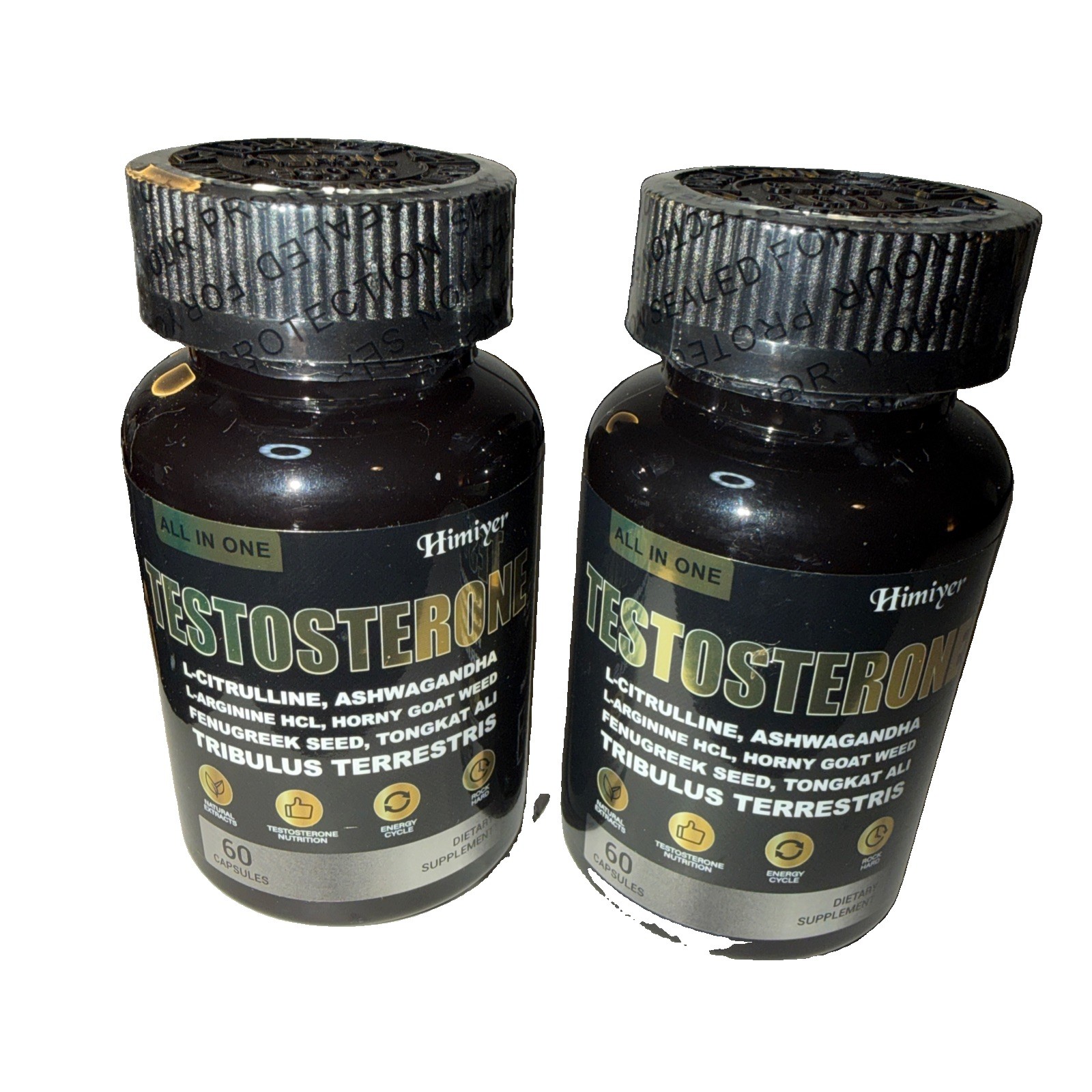 SET OF 2 Testosterone Booster Supplement for Men | Maca Ashwagandha Ginseng L-