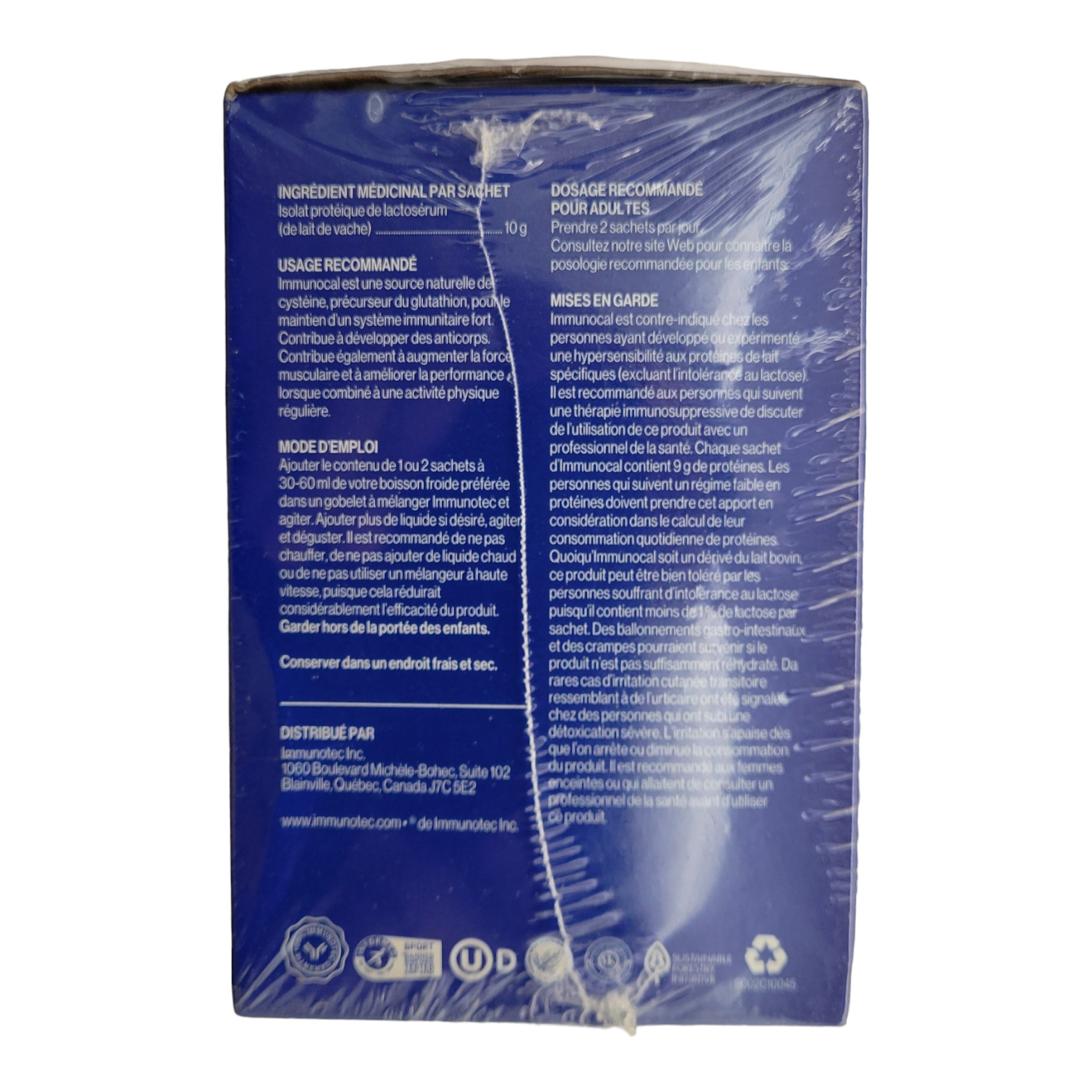 Immunocal Classic / Blue- 30 pouches – New – Free Shipping – Exp: 5/2028