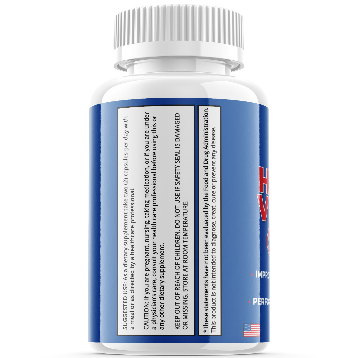 (3 Pack) Herbal Virility Max Men Pills for Male Support & Energy (180 Capsules)